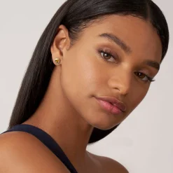 Two-Tone Citrine Stud Earrings