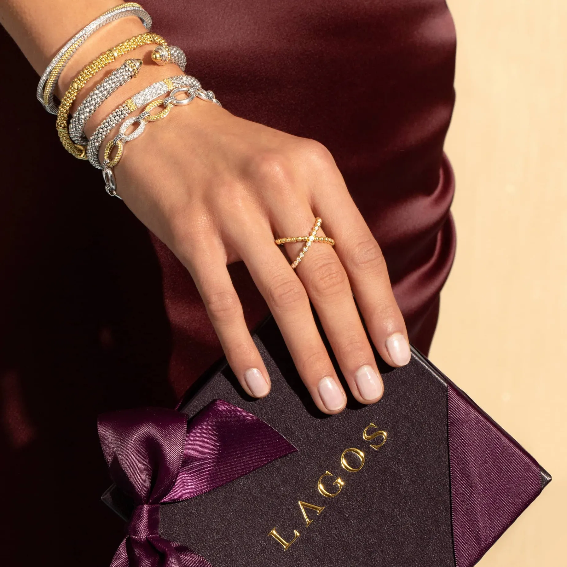 Two-Tone Cuff Bracelet