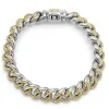 Two-Tone Curb Chain Bracelet