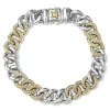 Two-Tone Curb Chain Bracelet | 12mm
