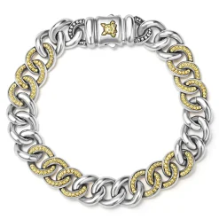 Two-Tone Curb Chain Bracelet | 12mm