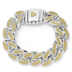 Two-Tone Curb Link Bracelet | 19mm