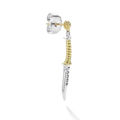 Two-Tone Dagger Drop Earring
