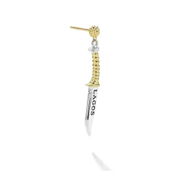 Two-Tone Dagger Drop Earring