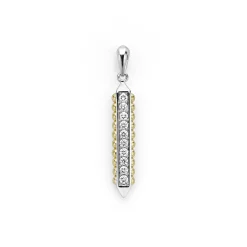 Two-Tone Diamond Bar Amulet