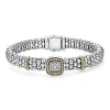 Two-Tone Diamond Caviar Bracelet | 9mm