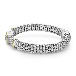 Two-Tone Diamond Caviar Bracelet | 9mm