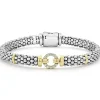 Two-Tone Diamond Circle Caviar Bracelet | 6mm