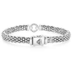 Two-Tone Diamond Circle Caviar Bracelet | 6mm