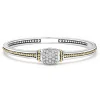 Two-Tone Diamond Cuff Bracelet