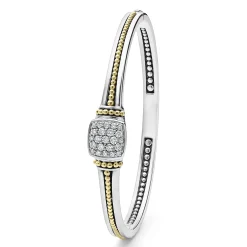 Two-Tone Diamond Cuff Bracelet