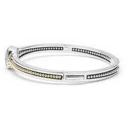 Two-Tone Diamond Cuff Bracelet