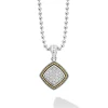 Two-Tone Diamond Pendant Necklace