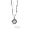 Two-Tone Diamond Pendant Necklace