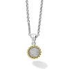 Two-Tone Diamond Pendant Necklace