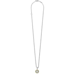 Two-Tone Diamond Pendant Necklace