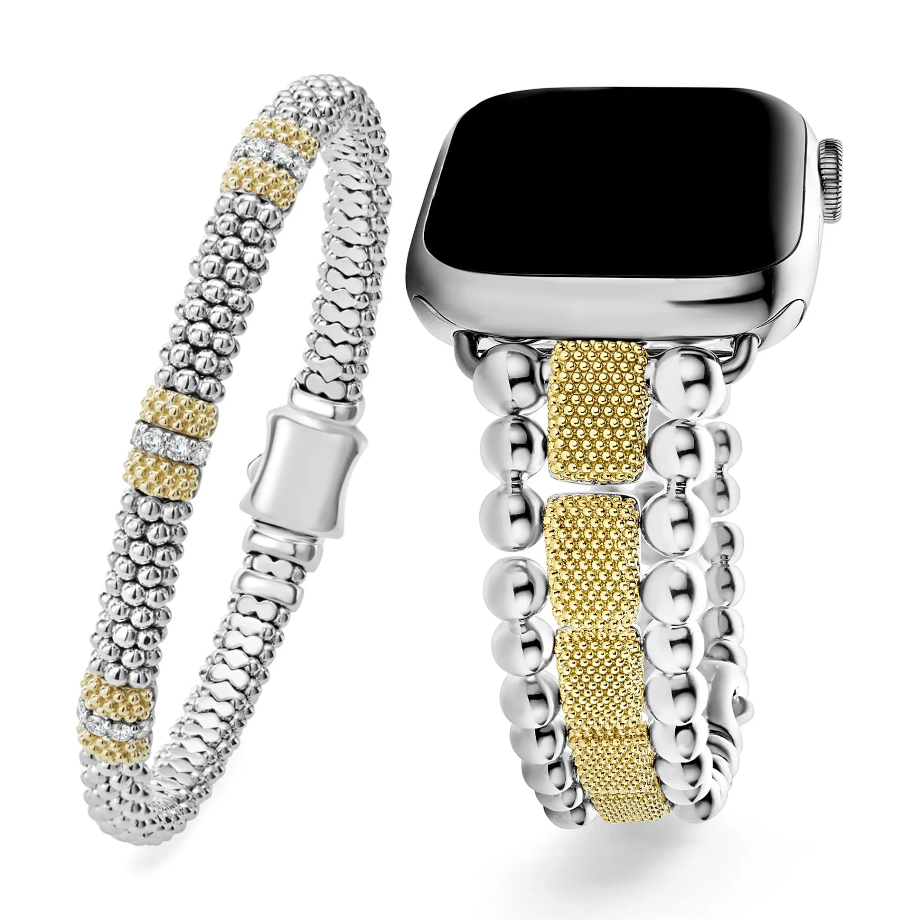 Two-Tone Diamond Smart Caviar Gift Set