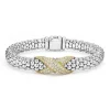 Two-Tone Diamond X Caviar Bracelet | 9mm