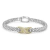 Two-Tone Diamond X Caviar Bracelet | 6mm