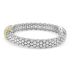 Two-Tone Diamond X Caviar Bracelet | 9mm