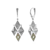 Two-Tone Drop Earrings