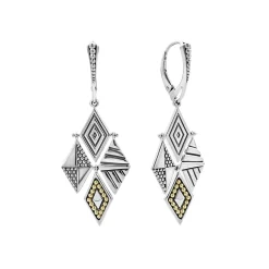 Two-Tone Drop Earrings