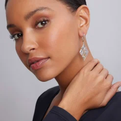 Two-Tone Drop Earrings