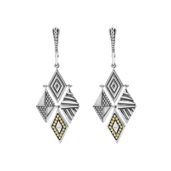 Two-Tone Drop Earrings