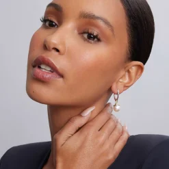 Two-Tone Drop Pearl Earrings