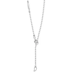 Two-Tone Fleur De Lis Diamond Pendant Necklace