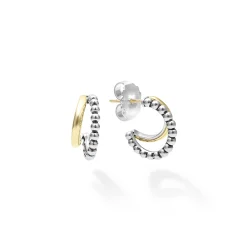 Two-Tone Huggie Earrings