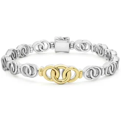 Two-Tone Interlocking Bracelet Gift Set