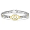Two-Tone Interlocking Caviar Bracelet | 6mm
