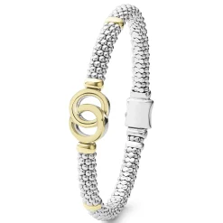 Two-Tone Interlocking Caviar Bracelet | 6mm