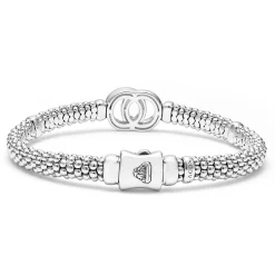 Two-Tone Interlocking Caviar Bracelet | 6mm