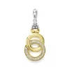 Two-Tone Interlocking Diamond Pendant