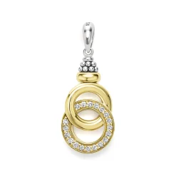 Two-Tone Interlocking Diamond Pendant