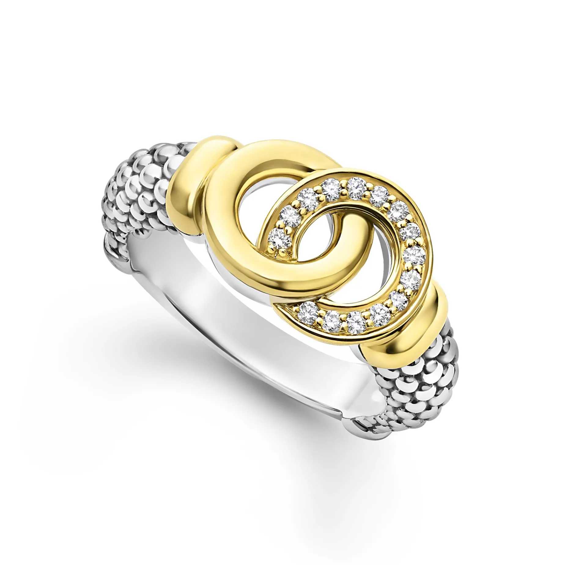 Two-Tone Interlocking Diamond Gift Set