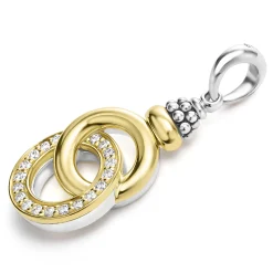 Two-Tone Interlocking Diamond Pendant