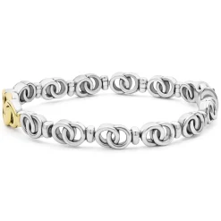 Two-Tone Interlocking Link Bracelet