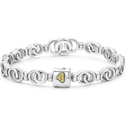 Two-Tone Interlocking Link Bracelet