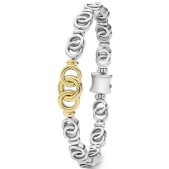 Two-Tone Interlocking Link Bracelet
