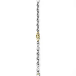 Two-Tone Interlocking Link Bracelet