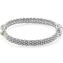 Two-Tone Knot Caviar Diamond Bracelet | 6mm