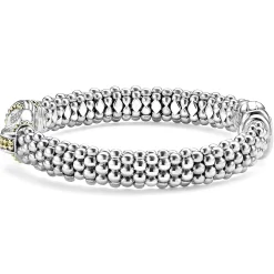 Two-Tone Knot Caviar Diamond Bracelet | 9mm