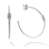 Two-Tone Knot Diamond Hoop Earring