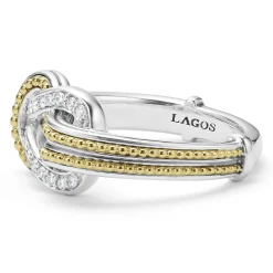 Two-Tone Knot Diamond Ring