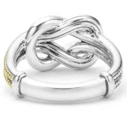 Two-Tone Knot Diamond Ring
