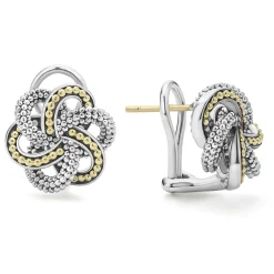Two-Tone Love Knot Earrings