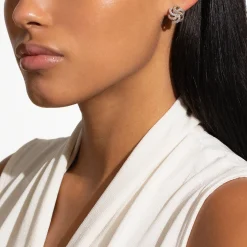 Two-Tone Love Knot Earrings